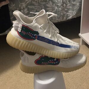 Womens Florida Gator White and Blue Sneakers
